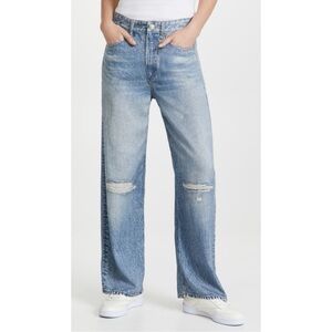 Rag & Bone Liquid Miramar Sweatpants Jeans Pants Wide Leg Dara Blue Print 28